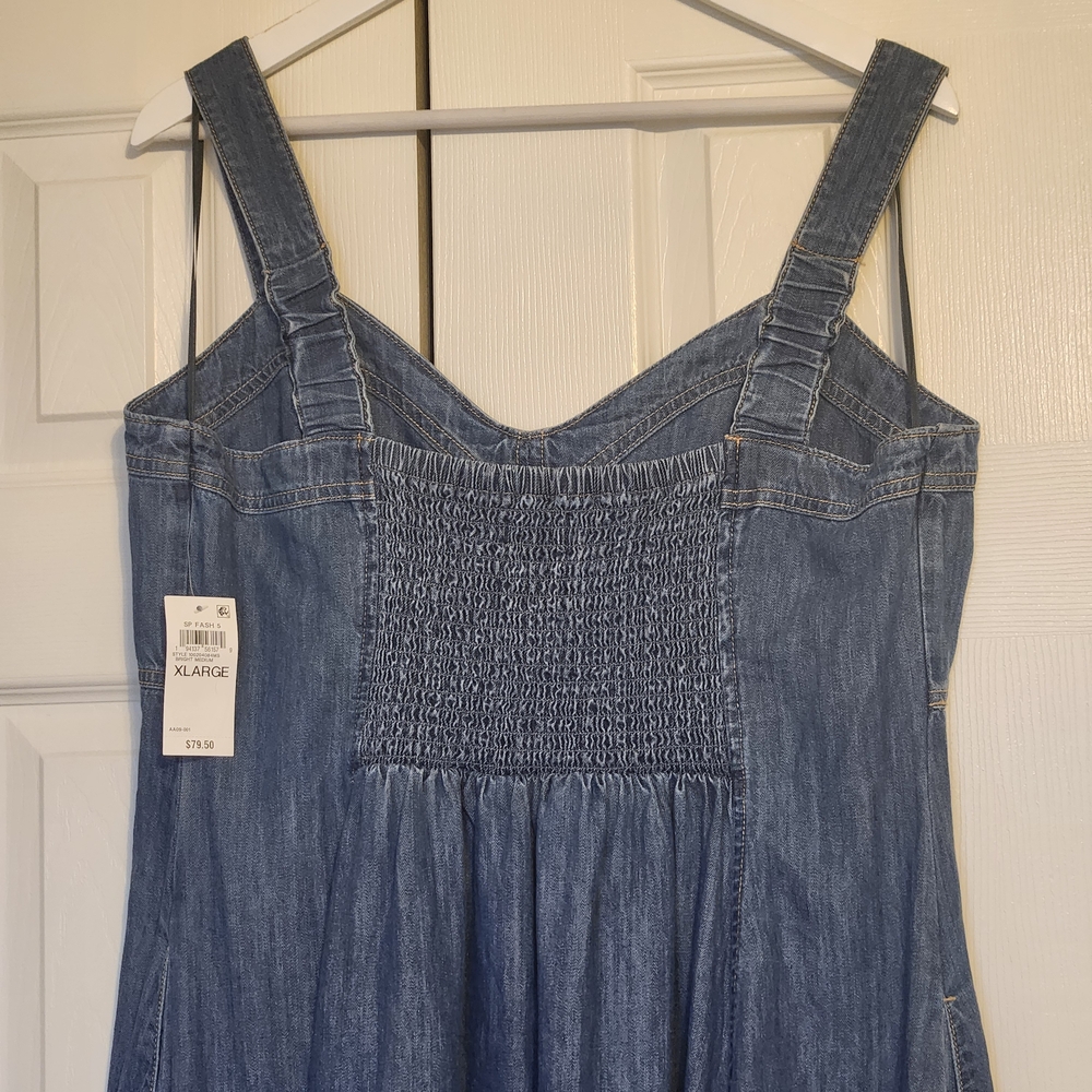 On 34th Women's Denim Sweetheart-Neck Midi Dress Size XL NWT MSRP $79.50 - Picture 11 of 12